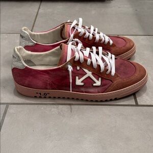 Off-White Pink, Silver, and White Sneakers - Great Condition